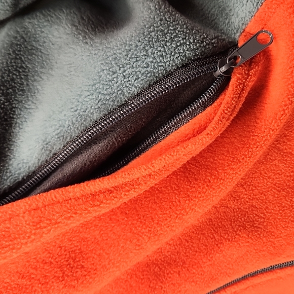Columbia Full zip fleece jacket Size L Orange/Grey - Picture 12 of 17